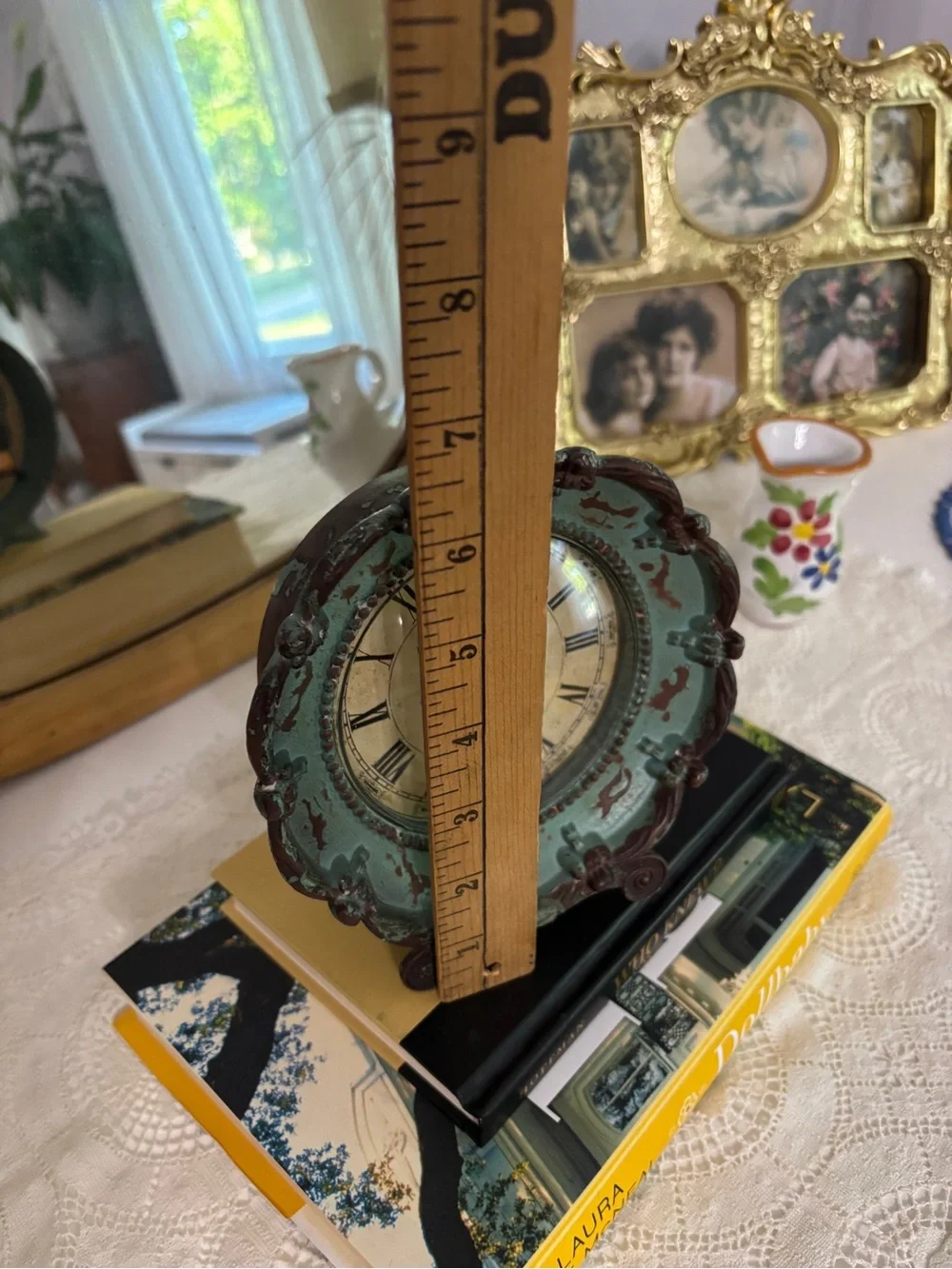 Vintage Distressed Hotel de Ville de Paris Table Clock